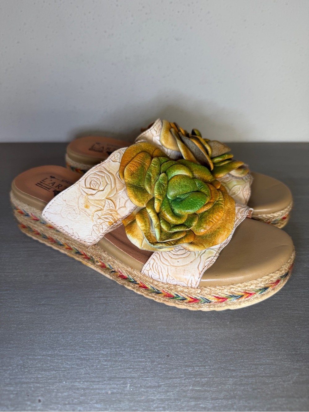 L’Artiste Balharbor Women’s Sandals Size 10-10.5 Leather Boho Comfort Shoes - Picture 2 of 11